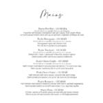 Menu Artisanal Rotisserie 176 Marrakech December 2023 155416-828600